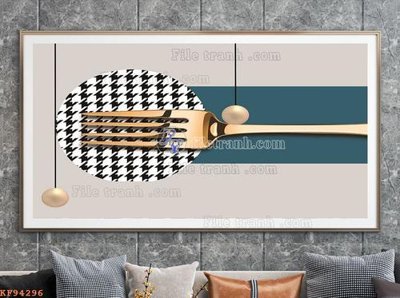 Download file File tranh hiện đại pha lê gương KF94296 (gốc) in mica đèn LED