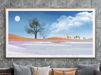 File gốc File tranh hiện đại pha lê gương KF94332 (in tráng gương) ốp tường