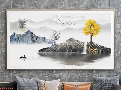 File gốc File tranh hiện đại pha lê gương KF94349 (phong cách) tối giản