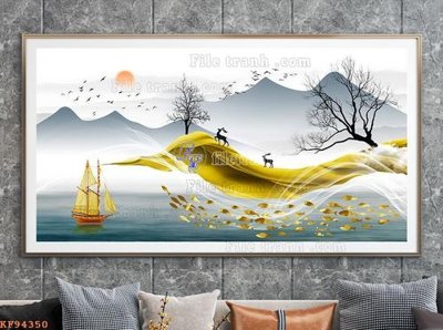 File gốc File tranh hiện đại pha lê gương KF94350 (cho in 3D) độc đáo