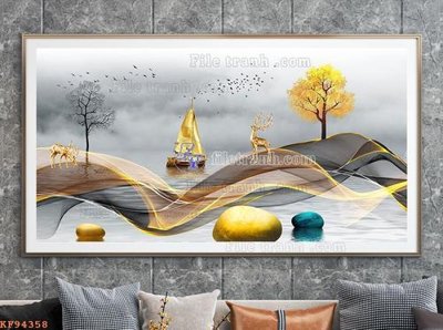 Tải file gốc File tranh hiện đại pha lê gương KF94358 (bản PSD) đầy đủ layer