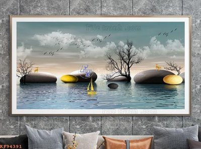 File tranh File tranh hiện đại pha lê gương KF94391 (ảnh gốc) chi tiết rõ ràng