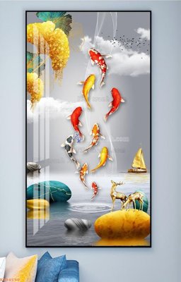 File gốc File tranh hiện đại pha lê gương KF94590 (ảnh chi tiết) để in ấn