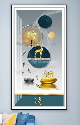 File in trần File tranh hiện đại pha lê gương KF94631 (bản gốc) 5D