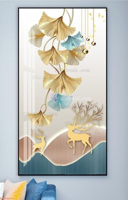 File gốc in tráng gương File tranh hiện đại pha lê gương KF94664 chi tiết