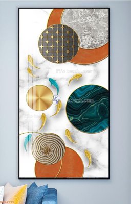 File tranh File tranh hiện đại pha lê gương KF94735 (bản gốc) treo tường