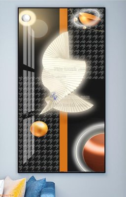 File in trần File tranh hiện đại pha lê gương KF94759 (bản gốc) phong cảnh