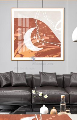 File tranh File tranh hiện đại pha lê gương KF94798 (gốc) chủ đề thành phố