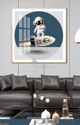 File in trần File tranh hiện đại pha lê gương KF94800 (file gốc) chủ đề vũ trụ