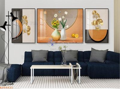 File ảnh File tranh hiện đại pha lê gương KF94831 (gốc) in PP, decal