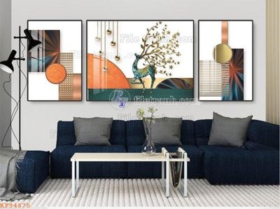 Download file gốc File tranh hiện đại pha lê gương KF94875 (in lụa) cao cấp