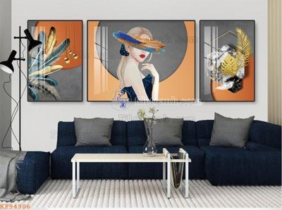 File PSD File tranh hiện đại pha lê gương KF94906 (gốc) nhiều lớp (multi-layer)