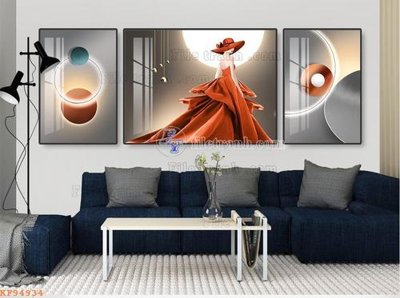 Ảnh gốc File tranh hiện đại pha lê gương KF94934 (độ nét cao) in tráng gương