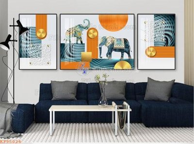 File tranh File tranh hiện đại pha lê gương KF95024 (gốc) chủ đề thiên nhiên