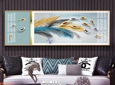 File tranh File tranh hiện đại pha lê gương KF95048 (gốc) chủ đề trừu tượng