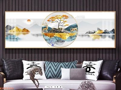 File in lụa File tranh hiện đại pha lê gương KF95054 (phong cảnh) File tranh hiện đại pha lê gương KF95054