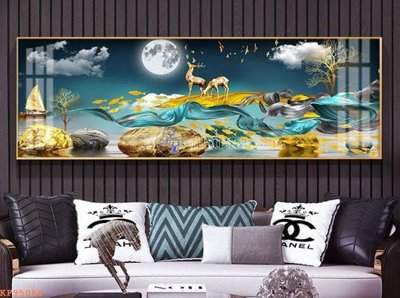 File tranh File tranh hiện đại pha lê gương KF95066 (bản gốc) in lụa dán tường