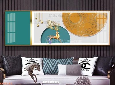 Download file gốc File tranh hiện đại pha lê gương KF95162 (in lụa) tranh 3D