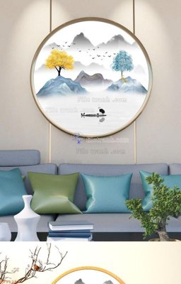 File gốc File tranh hiện đại pha lê gương KF95237 (bản quyền) cho in ấn