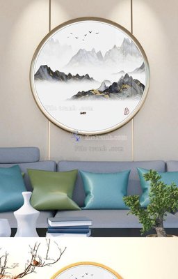 File ảnh File tranh hiện đại pha lê gương KF95240 (gốc) in backdrop sự kiện