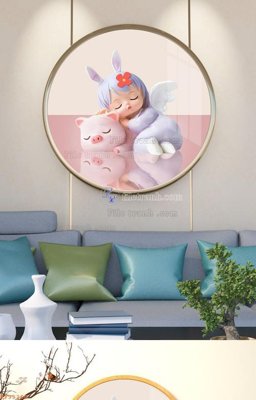 File gốc File tranh hiện đại pha lê gương KF95260 (dành cho trang trí nội thất)