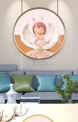 File in trần File tranh hiện đại pha lê gương KF95261 (bản gốc 3D) sống động