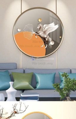 File ảnh File tranh hiện đại pha lê gương KF95306 (gốc) in decal dán tường