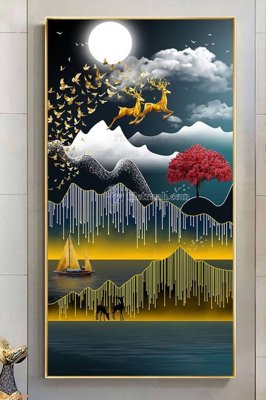 File in ấn File tranh hiện đại pha lê gương KF95357 (bản gốc) từ file gốc