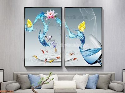 File gốc File tranh hiện đại pha lê gương KF95363 (PNG) nền trong suốt