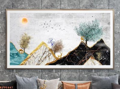 File in mica File tranh hiện đại pha lê gương KF95447 (ảnh gốc) đẹp