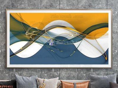 Download file gốc File tranh hiện đại pha lê gương KF95451 (in mica) trong suốt