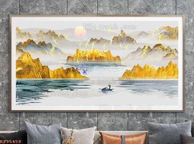 Download file gốc File tranh hiện đại pha lê gương KF95459 (độ nét cao)