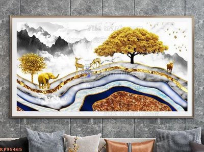 File tranh File tranh hiện đại pha lê gương KF95465 (ảnh gốc) in trần nhà