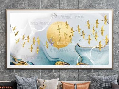 File gốc File tranh hiện đại pha lê gương KF95501 (in tráng gương) ốp tường