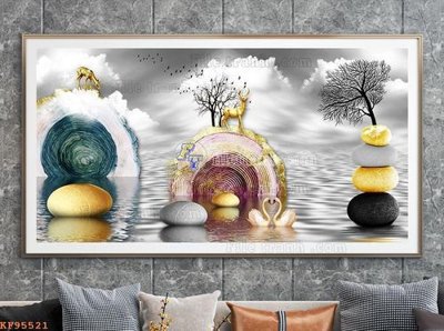 Tải file File tranh hiện đại pha lê gương KF95521 (gốc) làm file in ấn