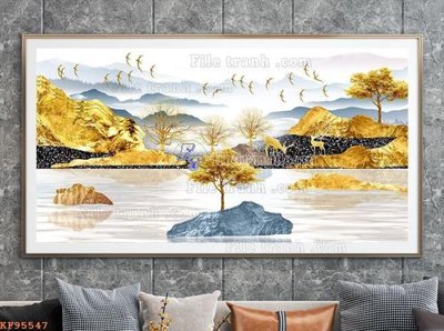 File gốc in ấn File tranh hiện đại pha lê gương KF95547 (sẵn sàng tải về)