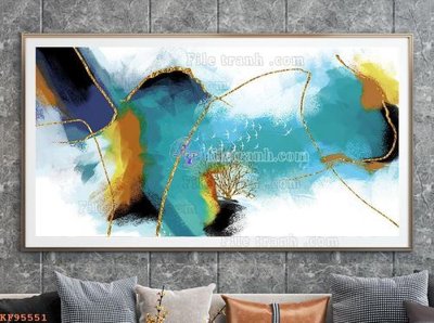 File tranh File tranh hiện đại pha lê gương KF95551 (gốc) in film