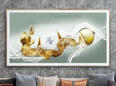 File tranh File tranh hiện đại pha lê gương KF95558 (bản gốc) trang trí văn phòng