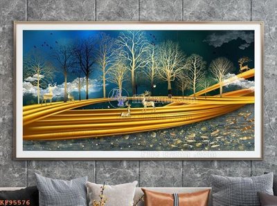 File gốc File tranh hiện đại pha lê gương KF95576 (in tráng gương) sang trọng