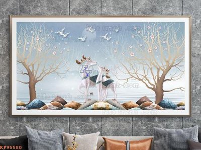 File tranh File tranh hiện đại pha lê gương KF95580 (bản gốc) treo phòng ăn