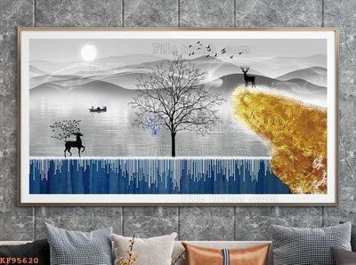 Tải file File tranh hiện đại pha lê gương KF95620 (ảnh gốc) file AI/EPS