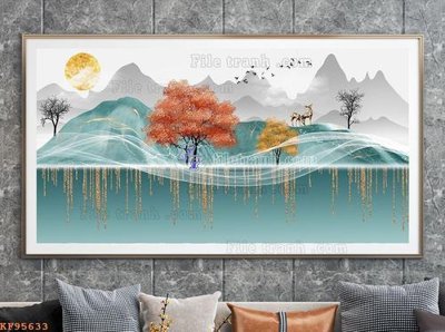 File gốc File tranh hiện đại pha lê gương KF95633 (in mica) cắt laser