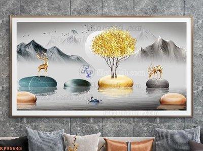 Tải file PSD File tranh hiện đại pha lê gương KF95643 (nguyên layer) để in