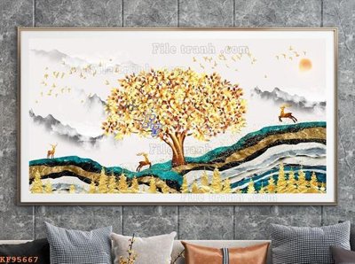 Tải về file gốc File tranh hiện đại pha lê gương KF95667 (chuẩn in ấn)