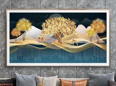 File tranh File tranh hiện đại pha lê gương KF95674 (gốc) chủ đề động vật