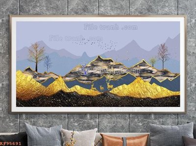 Tải file gốc File tranh hiện đại pha lê gương KF95691 dùng cho in ấn