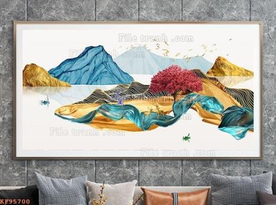 File tranh File tranh hiện đại pha lê gương KF95700 (ảnh gốc) chi tiết rõ ràng