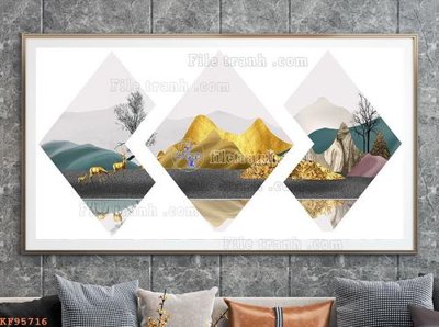 File ảnh File tranh hiện đại pha lê gương KF95716 (gốc) in backdrop sự kiện