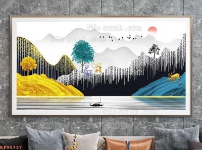 Tệp tin gốc File tranh hiện đại pha lê gương KF95737 (dùng cho in) File tranh hiện đại pha lê gương KF95737