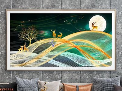 File ảnh File tranh hiện đại pha lê gương KF95754 (gốc) cho trang trí nội thất